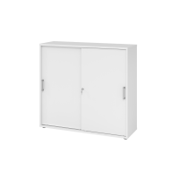 Schiebetürenschrank 3 OH CE Weiß/Weiß