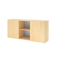 Sideboard 2OH mit Schiebet&uuml;ren Ahorn/Ahorn
