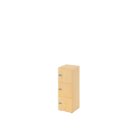 Schliessfachschrank 3OH Ahorn,3xZS