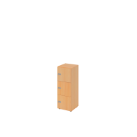 Schliessfachschrank 3OH Buche,3xZS