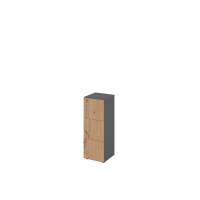 Schliessfachschrank 3OH Graphit/Ast.,3xZS