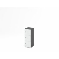 Schliessfachschrank 3OH Graphit/Weiss,3x gallery