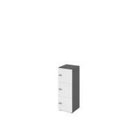 Schliessfachschrank 3OH Graphit/Weiss,3xZS