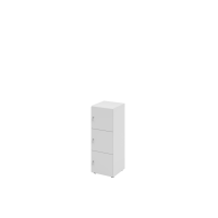 Schliessfachschrank 3OH Weiss/Grau,3xDS
