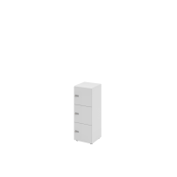 Schliessfachschrank 3OH Weiss/Grau,3xZS