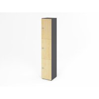 Schliessfachschrank 6OH Graphit/Ahorn,3x gallery