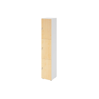 Schliessfachschrank 6OH Weiss/Ahorn,3xDS gallery