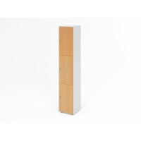 Schliessfachschrank 6OH Weiss/Buche,3xDS gallery