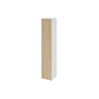 Schliessfachschrank 6OH Weiss/Eiche,3xDS gallery