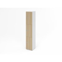 Schliessfachschrank 6OH Weiss/Eiche,3xZS gallery