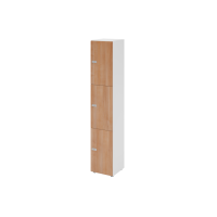 Schliessfachschrank 6OH Weiss/Nuss,3xZS gallery