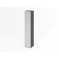 Schliessfachschrank 6OH Graphit/Grau,6xZ gallery