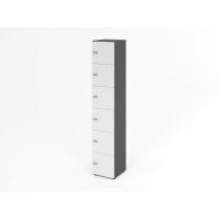 Schliessfachschrank 6OH Graphit/Weiss,6x gallery