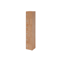 Schliessfachschrank 6OH Nussbaum,6xZS