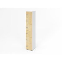 Schliessfachschrank 6OH Weiss/Ahorn,6xZS gallery