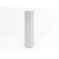 Schliessfachschrank 6OH Weiss/Grau,6xZS gallery