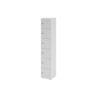 Schliessfachschrank 6OH Weiss/Grau,6xZS