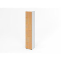 Schliessfachschrank 6OH Weiss/Buche,6xZS gallery
