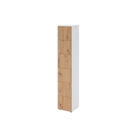 Schliessfachschrank 6OH Weiss/Asteiche,6xDS