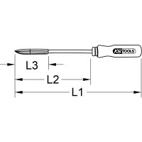 Dreikant-Löffelschaber, 165mm
