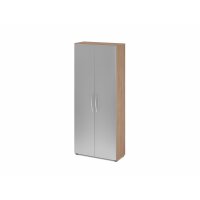 Schrank 5OH 34,6cm tief BM Nussbaum/Silb gallery