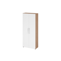 Schrank 5OH 34,6cm tief BM Nussbaum/Wei&szlig