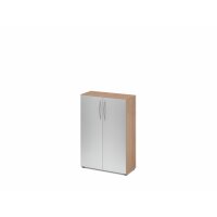 Schrank 3OH 34,6cm tief BM Nussbaum/Silb gallery