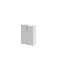 Schrank 3 OH, 34,6cm tief BM Wei&szlig;/Grau