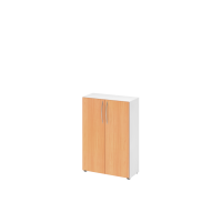 Schrank 3 OH, 34,6cm tief BM Weiß/ gallery