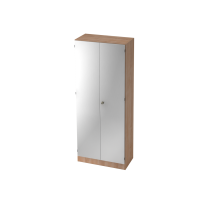 Schrank 5OH mit Sockelbl. SG Nussbaum/Si gallery