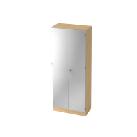 Garderobeschrank 5OH,SO-Bl. SG Ahorn/Silber
