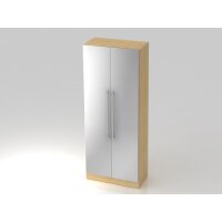 Schrank 5OH mit Sockelbl. RE Ahorn/Silbe gallery