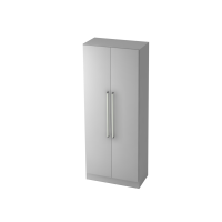 Schrank 5OH mit Sockelbl. CE Grau/Grau