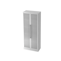 Glastürenschrank 5OH, SO-Bl. RE Wei&szli