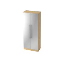 Garderobenschrank 5OH,SO-Bl. RE Ahorn/Silber