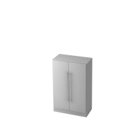 Schrank 3OH mit Sockelbl. RE Grau/Grau
