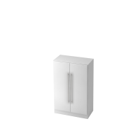 Schrank 3OH mit Sockelbl. RE Weiß/Wei&s