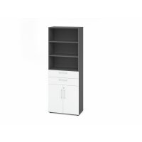 Kombischrank 6 OH 968K2 Graphit/Wei&szli gallery
