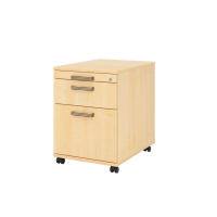Rollcontainer 58cm,1Schub,1HR,Schl.SG Ahorn
