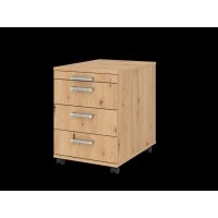 Rollcontainer 58cm, 3Schübe,Schloß