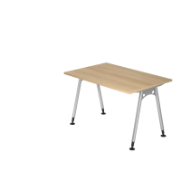 Schreibtisch A-Fuß 120x80cm Eiche