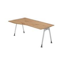 Schreibtisch A-Fuß 180x100/80cm Asteiche