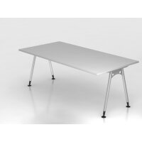 Schreibtisch A-Fuß 200x100cm Grau gallery