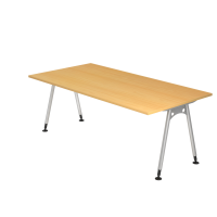 Schreibtisch A-Fuß 200x100cm Buche