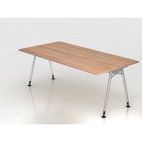 Schreibtisch A-Fuß 200x100cm Nussb gallery