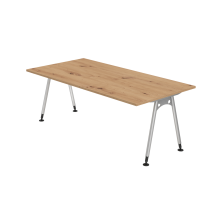 Schreibtisch A-Fuß 200x100cm Asteiche