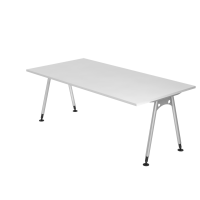 Schreibtisch A-Fuß 200x100cm Weiß