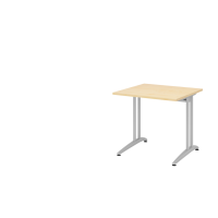 Schreibtisch C-Fuß 80x80cm Ahorn