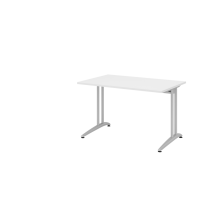 Schreibtisch C-Fuß 120x80cm Weiß