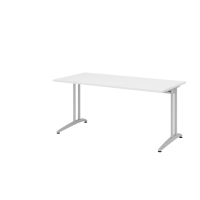 Schreibtisch C-Fuß 160x80cm Weiß